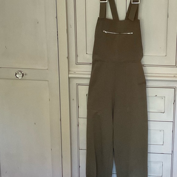 Olive Green Cotton Canvas Overalls size S - Picture 2 of 5